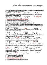 Đề thi kiểm định môn Vật lý Lớp 9 - Vòng 1